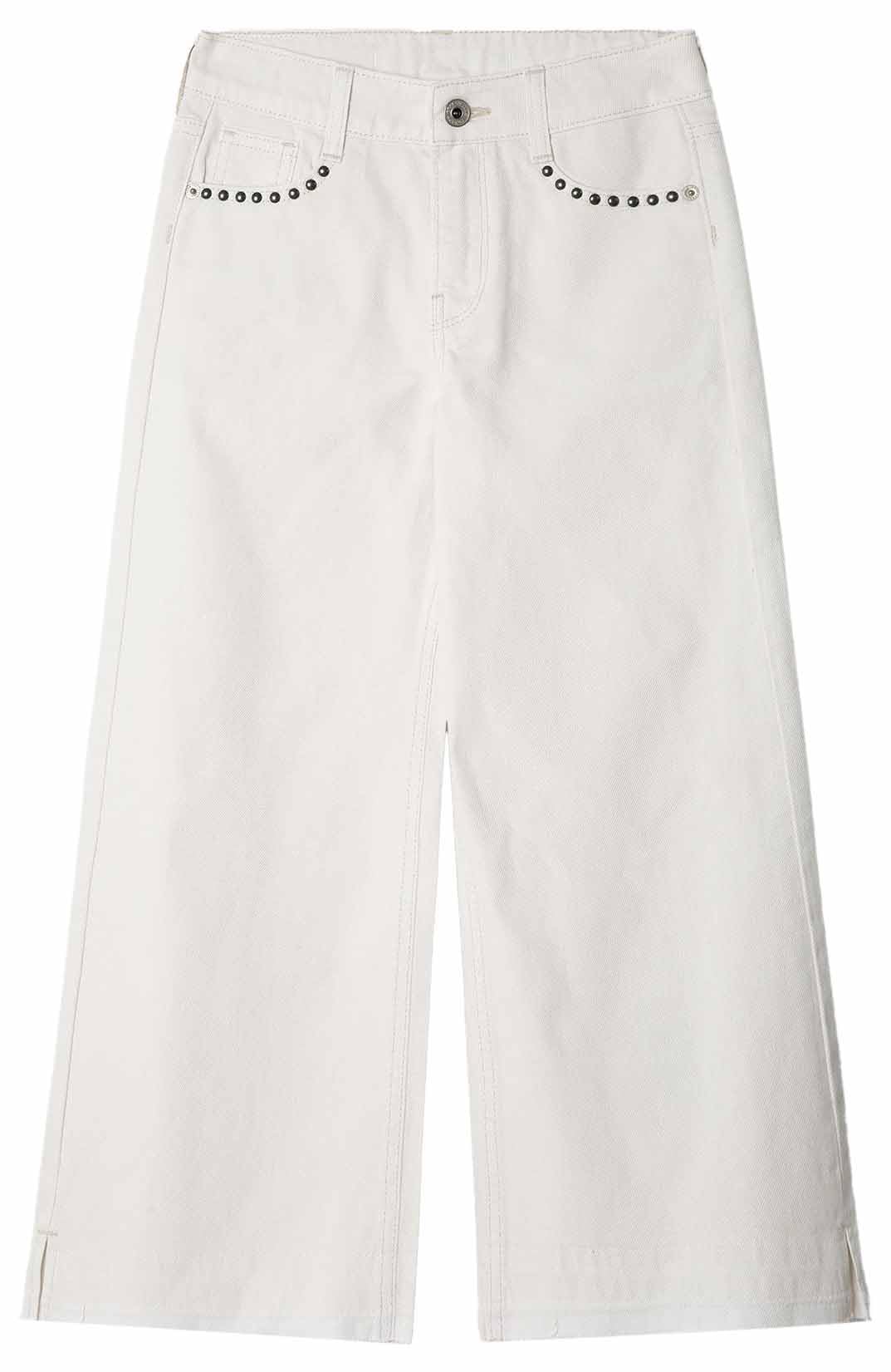 Pepe Jeans Wide Leg HW Lexy Ecru Studs Jeans Bambine e Ragazze