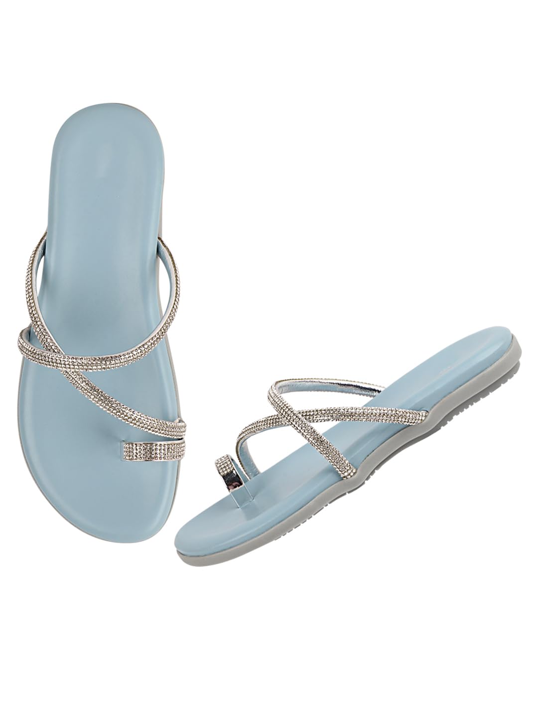 tryme Comfortable & Trendy Flat Sandals Fashionable Party & Wedding/Casual Flat Sandals For Women's & Girls-picture-2