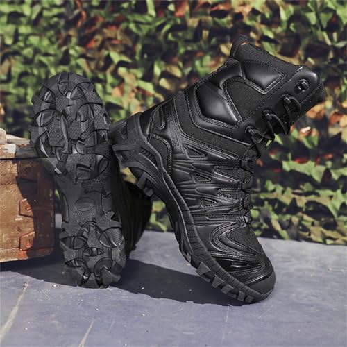 Men's Military Tactical Combat Boots with Side Zipper Casual Outdoor Mountaineering Trekking Commando Army Desert Jungle Backpacking Shoes4