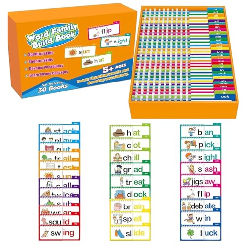 Word Family Build Book : jeux de mots éducatifs pour occuper les enfants à la maison