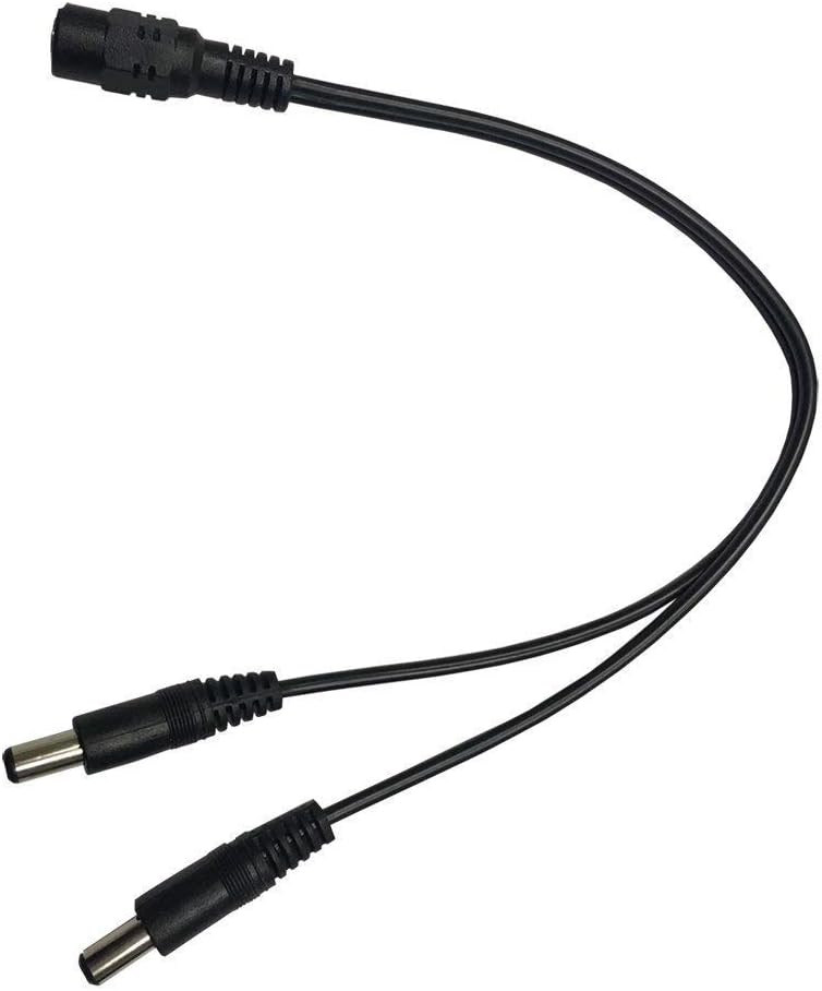 Omnihil DC Barrel Plug Power Splitter 5.5x2.1millimeters, 1 Female to 2 Male JAC k