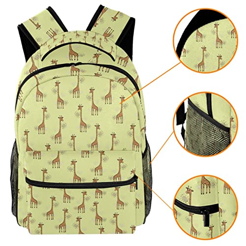 Sac à dos girafe multicolore Campus pour voyage et école 29x20x40cm - 3