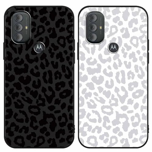 RUMDEY 2 Pack Cute Cheetah Print for Motorola Moto G Power(2022) 4G 6.5" Phone Case,Luxury Leopard Pattern Design Cases Soft Silicone TPU Shockproof Protective Cover for Women Girls-Black & White by RUMDEY - Used condition - US$5.76