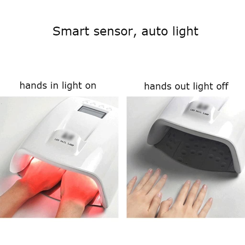 Lampada per unghie Gel UV LED. Lampada for unghie a stoccaggio di potenza wireless for unghie for unghie for unghie for unghie for unghie portatile con Lcd. Mostra due mani Colla da cuocere Veloce