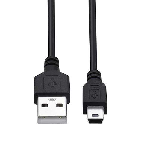 Miniatura 4 de Paquete de 2 cables mini USB de 1 pie, cable de carga corto USB 2.0 a Mini 5 pines B