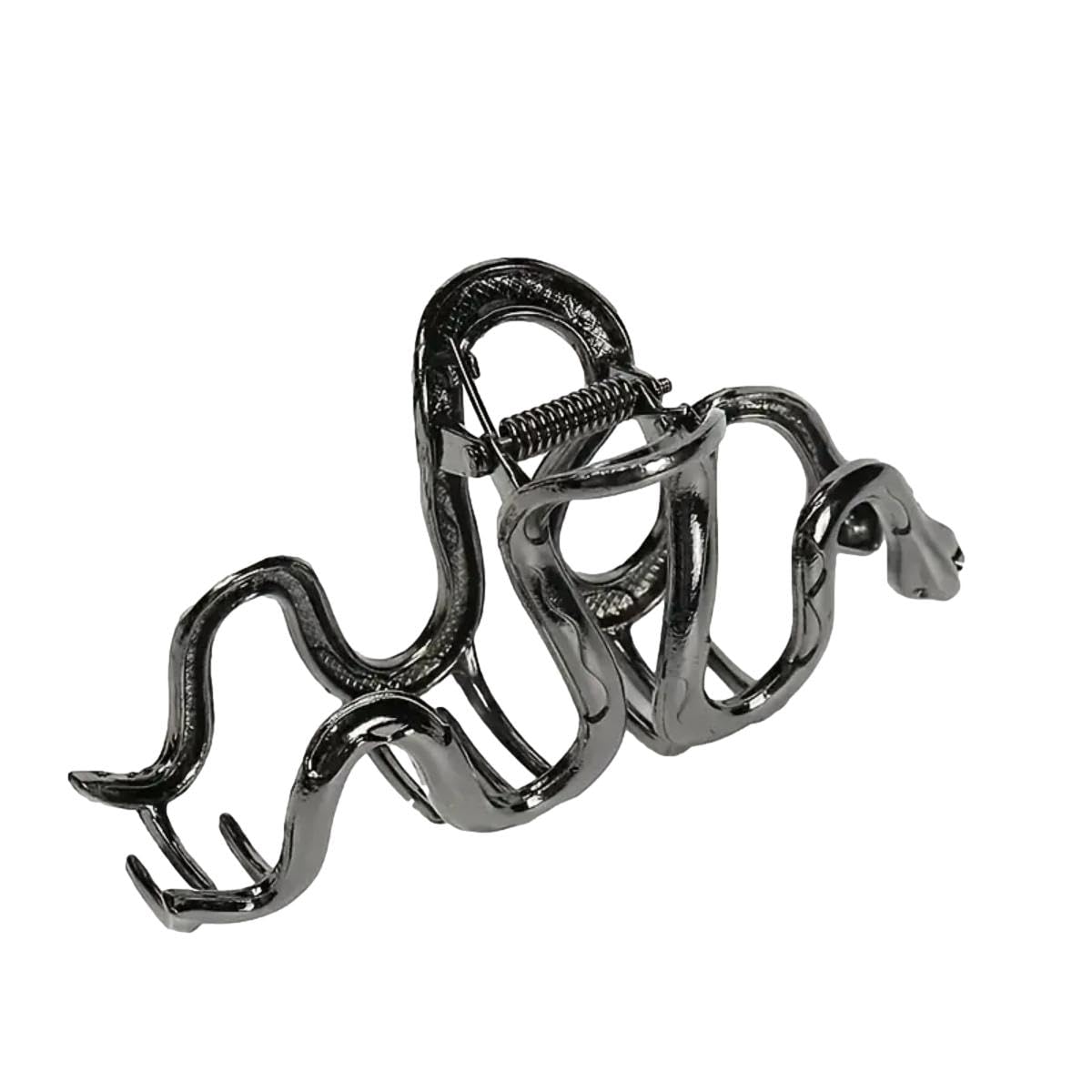 Ro Rox Metal Snake Hair Clip Claw Hair Accessory Serpent Gothic Dark Silver - Image 3