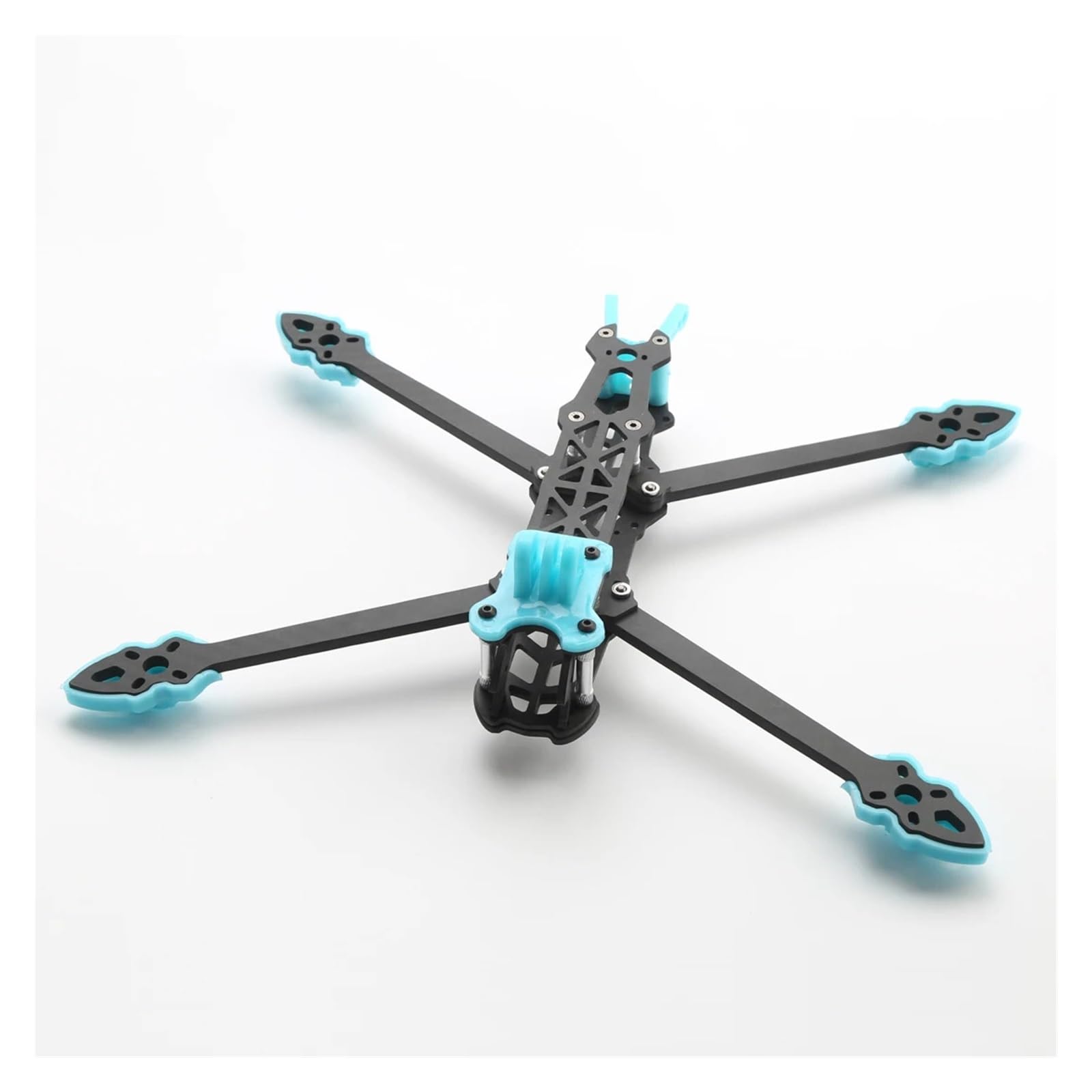 Marco de fibra de carbono Mark4 5inch 225mm brazo 5MM quadcopter | 145*172MM, 102g, placa sup./inf./lateral 2.5MM, soporte cámara 19*19mm(With Yellow Print)