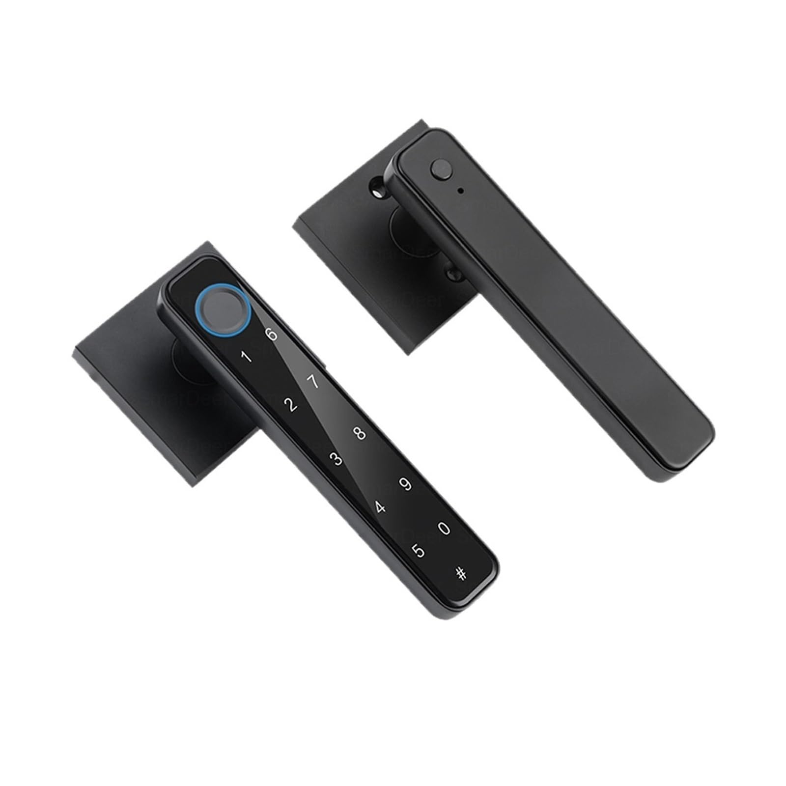 Serratura elettronica SmarDeer per SmartLife Smart Lock con sblocco Bluetooth di telefoni cellulari, impronta digitale e codice senza chiave (Colore : Sliver) wisdom