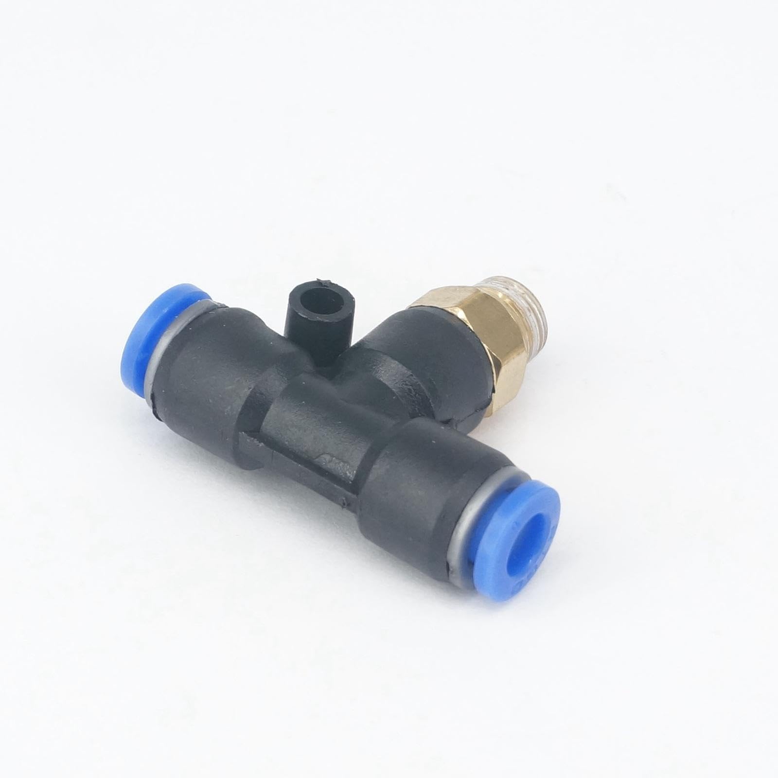 Pneumatische Schnellsteckverbindung, pneumatische Anschlüsse 5 Stück 1/8 Zoll Stecker passend for Rohr-Außendurchmesser 6 mm, pneumatisches T-Stück, 3-Wege-Anschluss, Schnellverschluss, Luftanschluss,