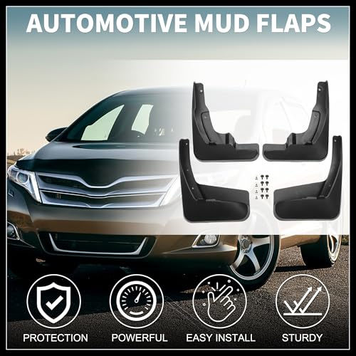 Image of Mud Flap Splash Guard for Toyota Venza 2009-2016 Durable | Front & Rear Side Mudflaps with Mount Accessor 1 Set Durable Material