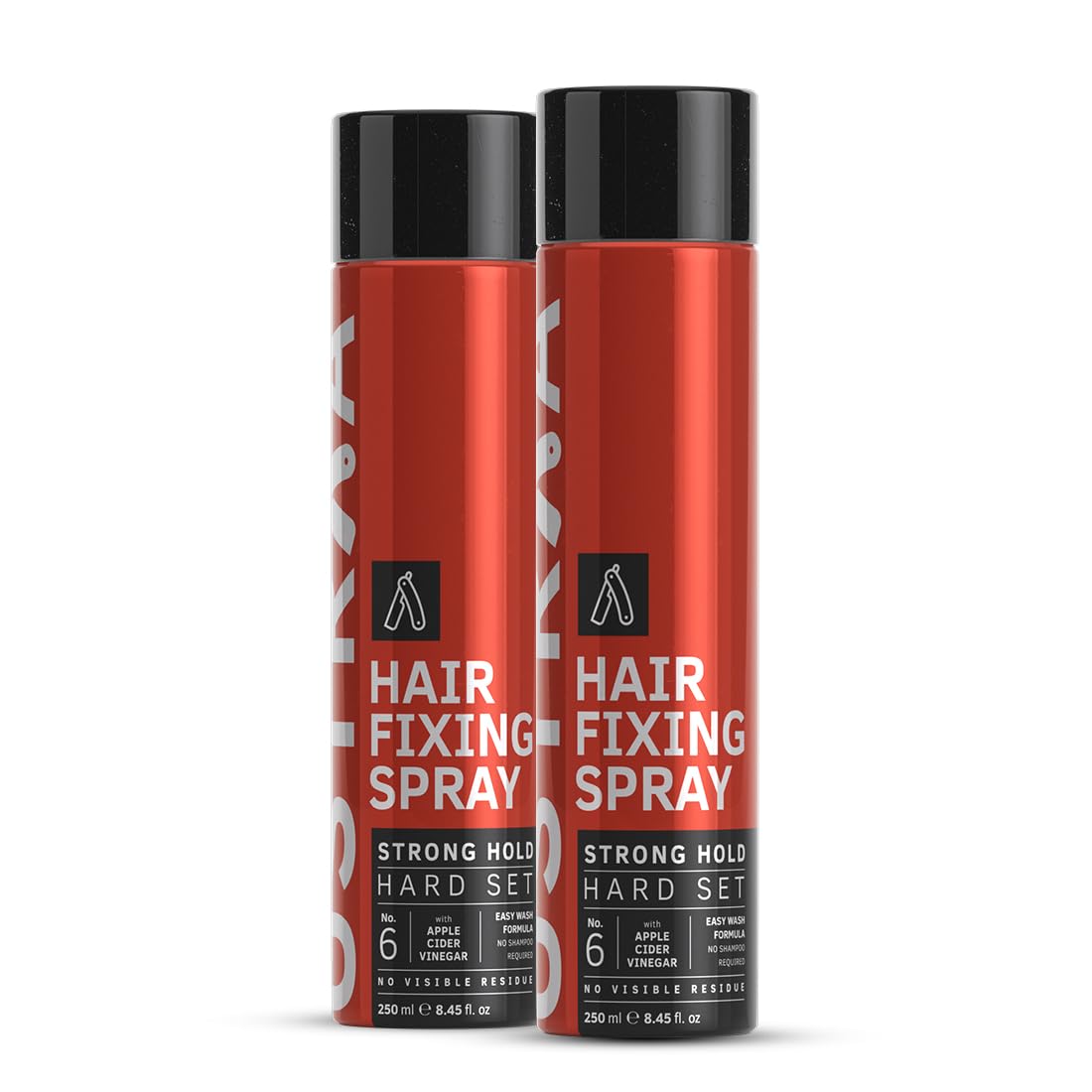 Ustraa Hair Fixing Spray - Strong Hold - 250 ml x 2 - Set of 2 Hair Spray | Extreme Hold | Adds Shine to Your Hair | Even Coating with Finer Spray |Ideal for longer hair length.-image-34