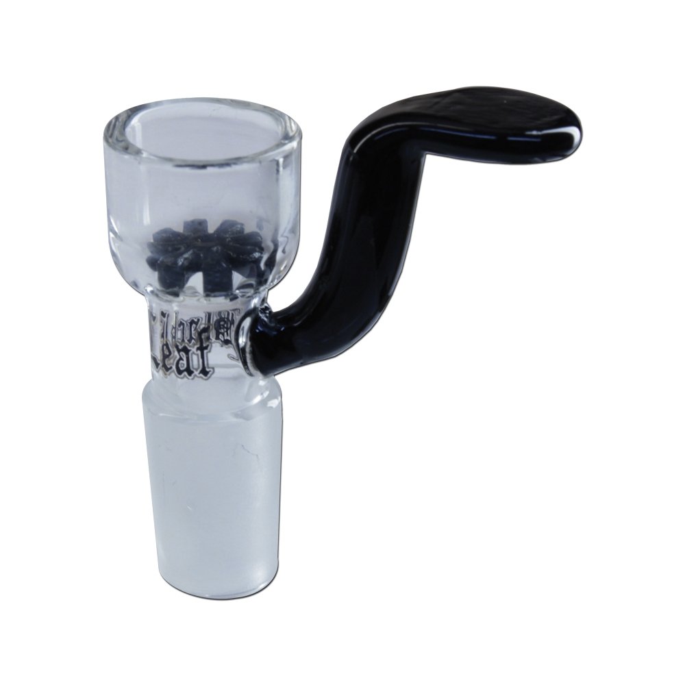 'Black Leaf' Glass Bong Bowl & Screen