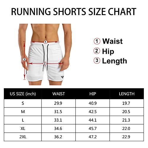 Wangdo Men's Workout Shorts 7" Running Shorts Athletic Bike Shorts Gym Shorts For Men With Zipper Pocket(White-Xxl) #TOP5