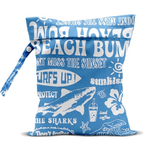 EODFFSGF Wet Dry Wet Bag for Swimsuit Towel Baby Travel Cloth Diapers Beach Gym Toiletries Makeup Storage Bag Summer Vacation Essential Holiday Summer Vibes Beach Ocean