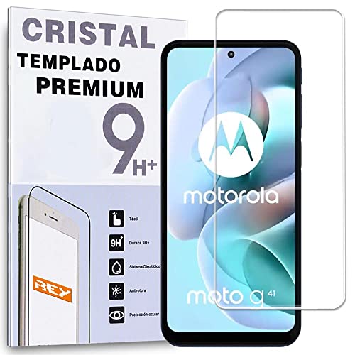 REY Protector de Pantalla para Motorola Moto G41 - G71 5G - G31, Cristal Vidrio Templado Premium