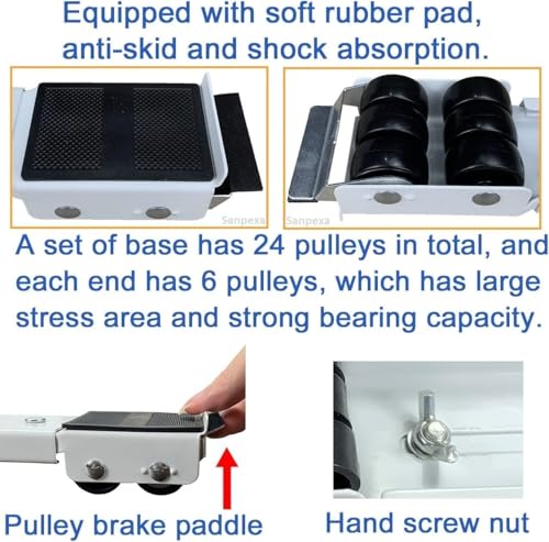 Image of Washing Machine Refrigerator Mobile Base, Washing Machine Stand Multi Functional Movable Adjustable Base, Appliances Roller Pairs Heavy Duty, for Dryer and Refrigerator