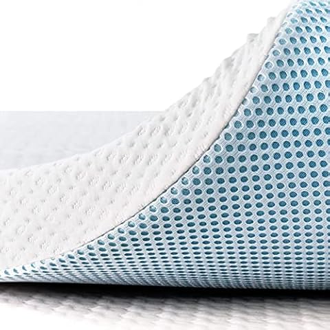 Subrtex 2 Inch Gel-Infused Memory Foam Mattress Topper High Density Cooling Bed Topper Pad Removable Fitted Cover Ventilated Design (Queen)