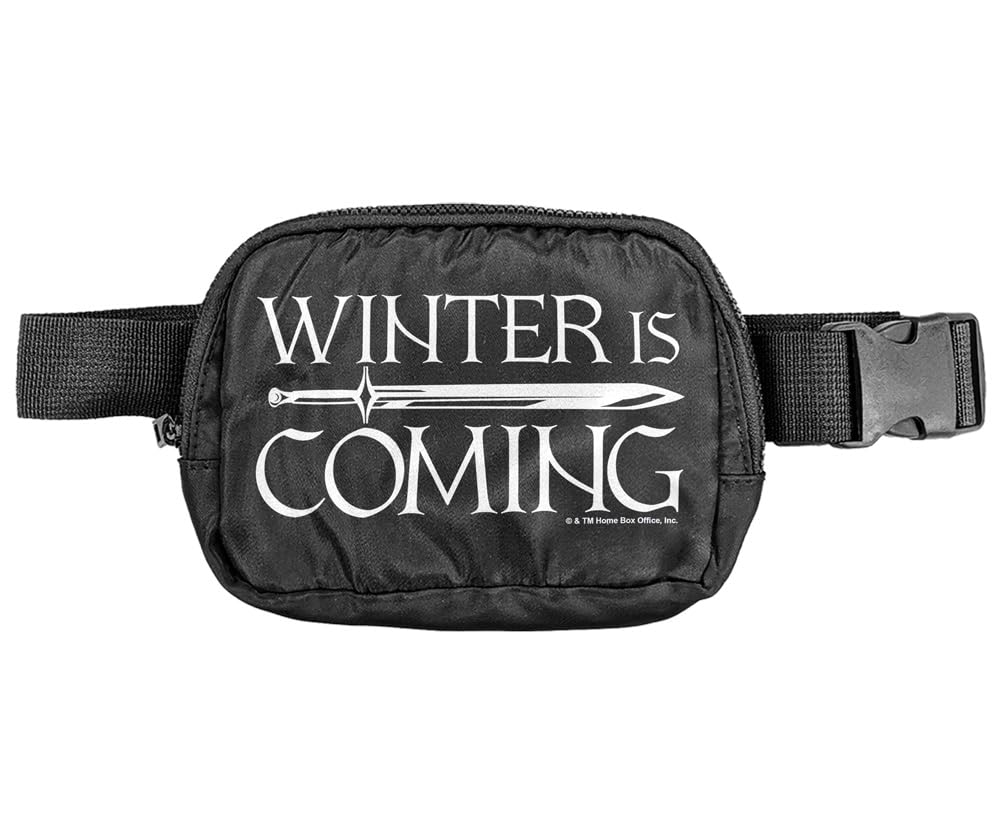 Game of Thrones Winter is Coming Belt Bag, Crossbody Fanny Pack for Women and Men, Adjustable