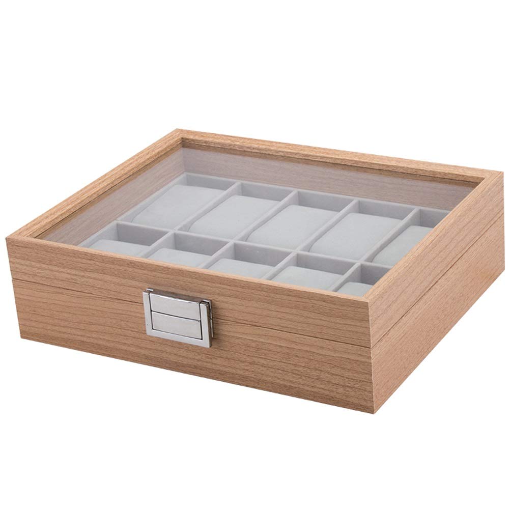 DFHEsdfD Watch boxes, Wooden Watch box Organizer Storage For Clock Watches Display Case Holder Jewelry Boxes Best Gift