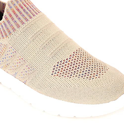 Image of Marc Loire Women's Lightweight Athleisure Knitted Active Wear Slip-On Sneaker Shoes for Sports, Athletics and Walking