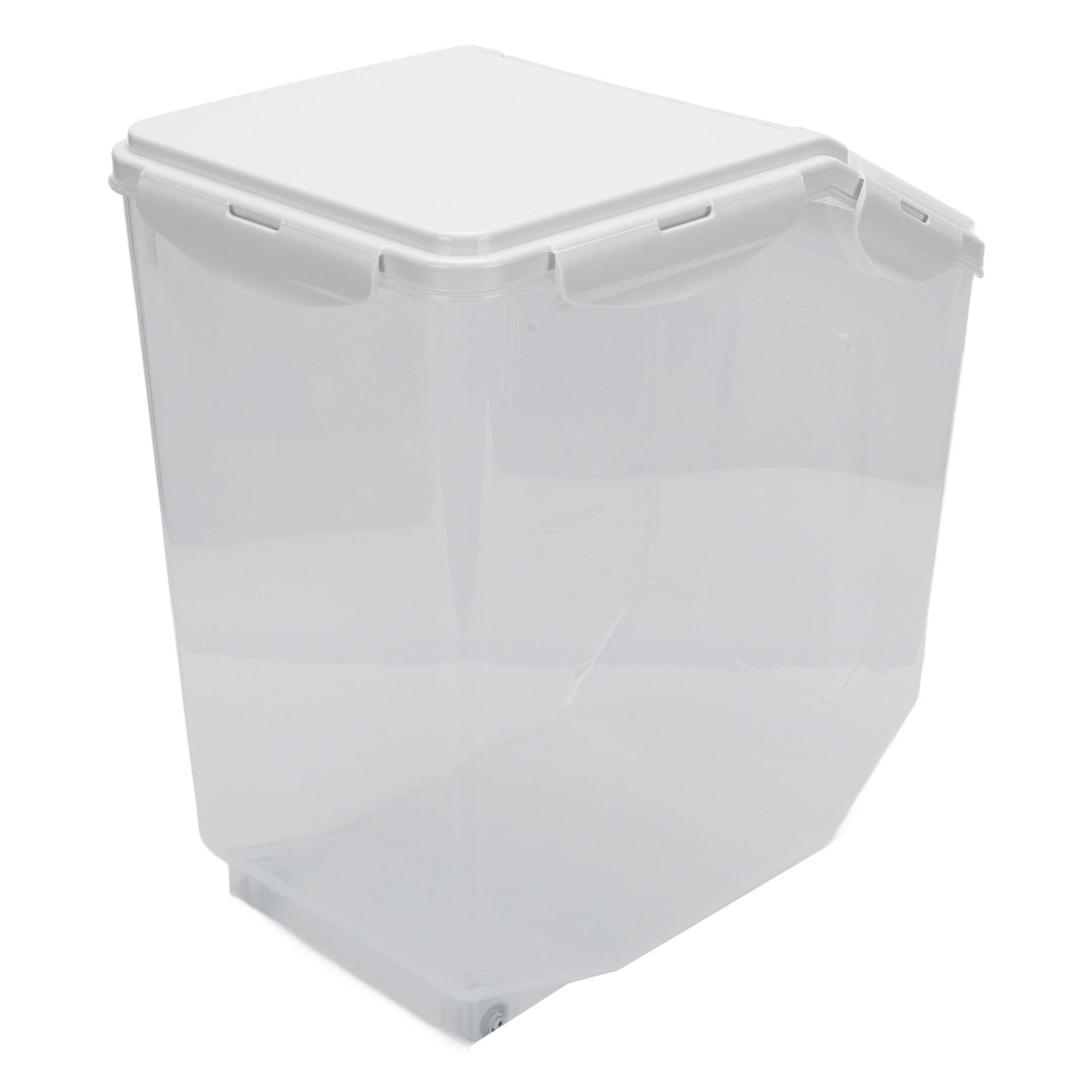 Pssopp Reis-Aufbewahrungsbehälter, PP-Getreide-Aufbewahrungsbehälter mit Messbecher, 15 Kg Fassungsvermögen, 22,7 X 36,5 Cm, Luftdichter Reishalter für die Organisation von Küche, Speisekammer und
