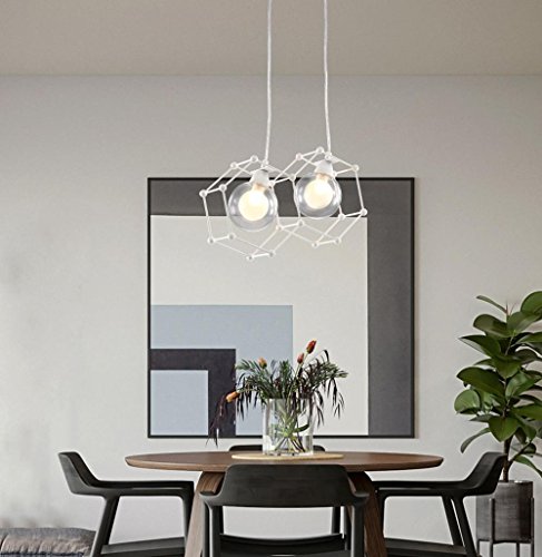 Luminaire suspendu anneau G9 2 flammes hauteur réglable pour plafond de loft