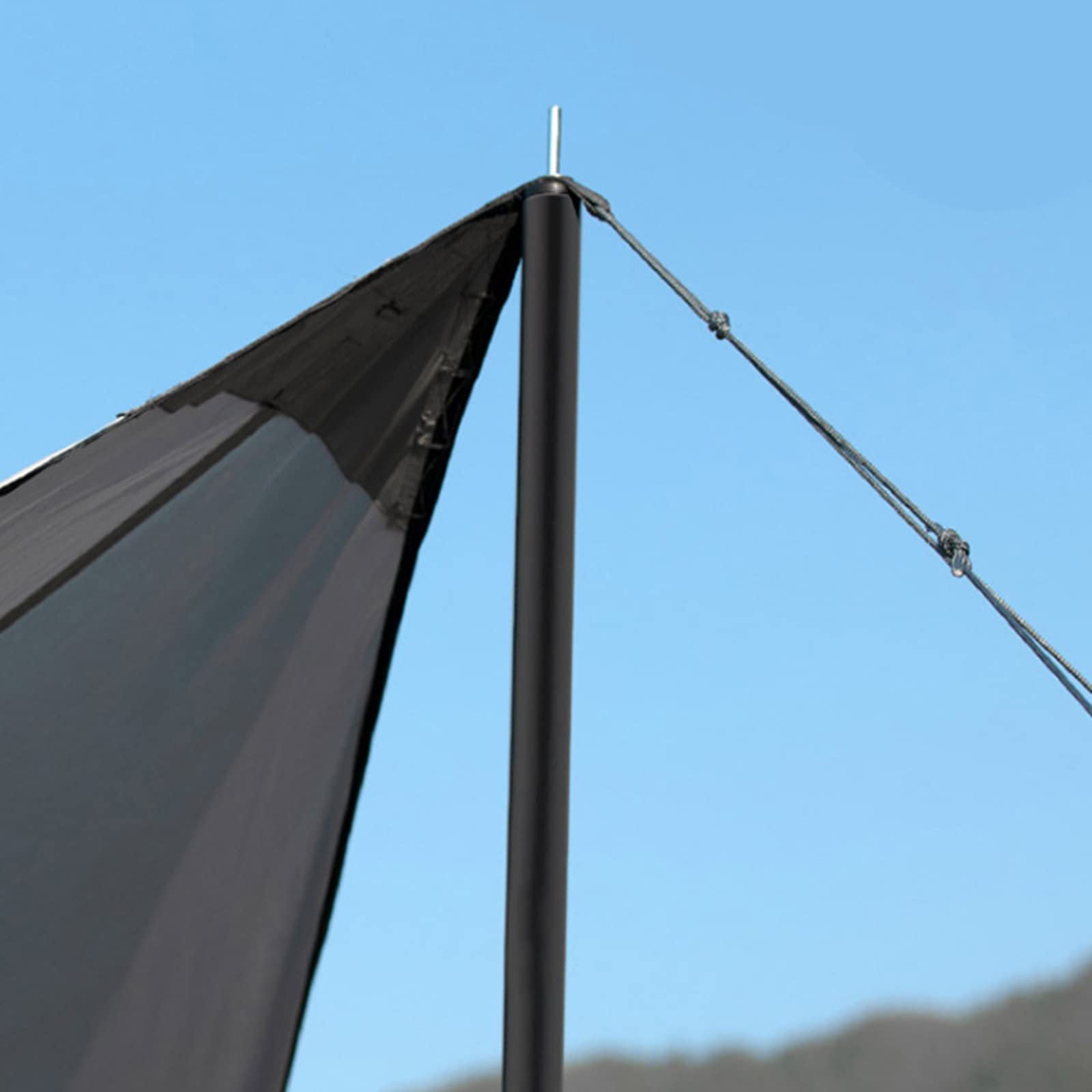 Telescoping Tent Poles, Adjustable Tarp Poles Camping Portable Tent Poles for Trap Sun Sails Canopy Awning Shelter Backpacking Hiking Set of 2 (Black Iron - 85in)