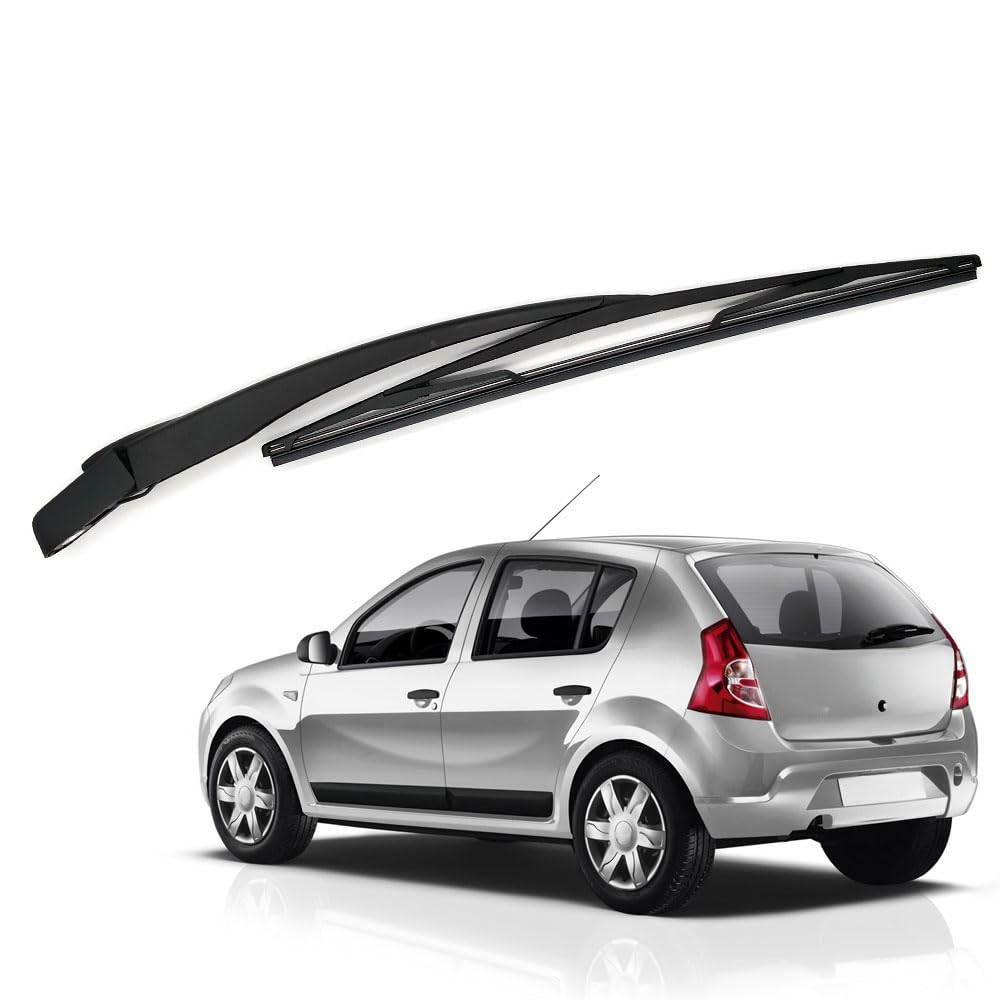 Brazo de limpiaparabrisas trasero para Dacia Sandero 2008-2011 con escobilla de caucho natural