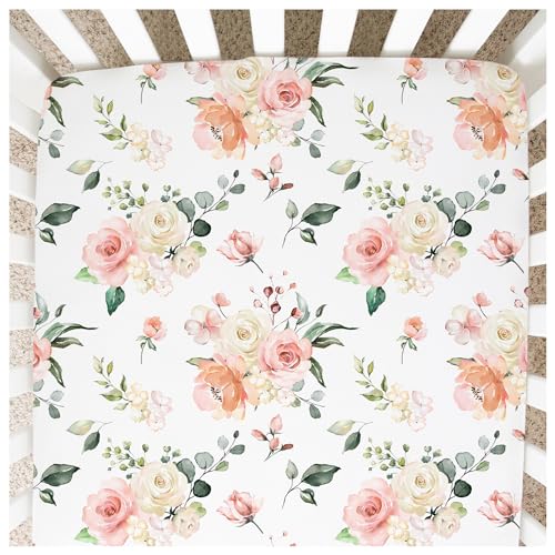 Image of Honey Lemonade - Buttery Soft Rayon Baby Crib Sheets Girl and Boy - Infant Shower Gift - Standard Crib Sheets - Fitted & Breathable Crib Mattress Sheet - Toddler Sheet 52 x 28 x 7 inches
