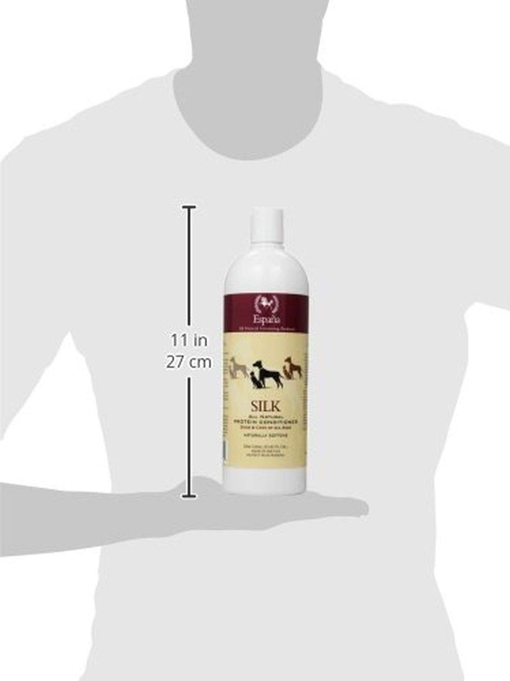 Espana Silk ESP1020DC Acondicionador de proteína de seda especialmente formulado para perros y gatos, 33.8 onzas