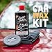 Barrett-Jackson Car Wax Kit, Car Detailing Kit with Liquid Carnauba Wax + Wax Applicator Pad + Microfiber Towel - for Premium Car Polish and Car Care, 9961, 16 oz.