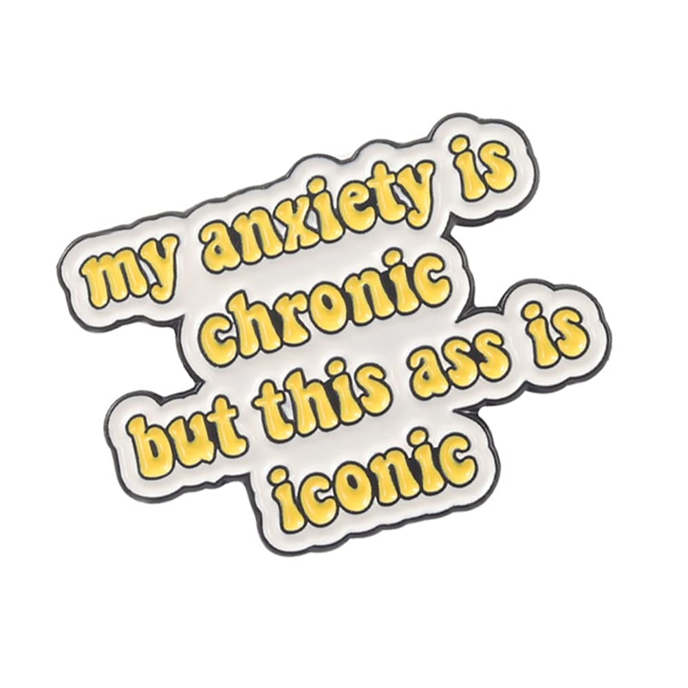 LLYANZFunny Letter Pins You Are Worth It Badges Cool Quotes Character Letter Lapel Pins Personality Symbol Brooches Jewelry