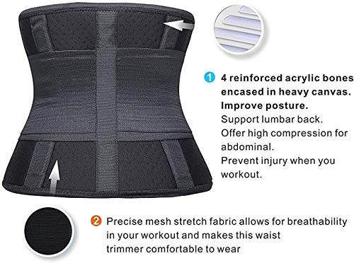 SHAPERX Women Waist Trainer Eraser Belt Tummy Control Waist Trimmer Slimming Belly Band Shaper4
