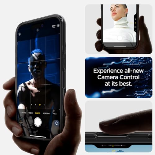 Image of Spigen Ultra Hybrid T MagFit Back Cover Case Compatible with iPhone 16 (TPU + Poly Carbonate | Frost Black)