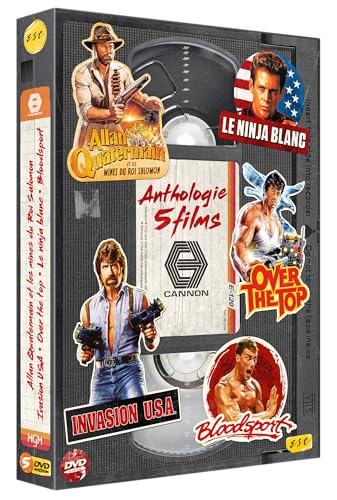 Anthologie 5 films Cannon : Allan Quatermain et les mines du roi Salomon + Invasion U.S.A. + Over the Top + Le Ninja blanc + Bloodsport [Francia] [DVD]