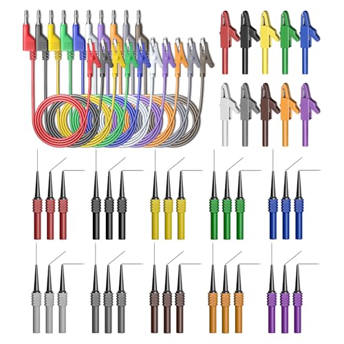 Back Probe Kit 50Pcs 4mm Banana to Alligator Clips