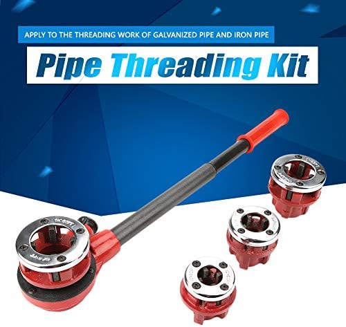 Miniatura 6 de Kit de enhebrador de tubería manual Kit de roscado de tubería de fontanero de 12 pulgada 34 pulgadas 1 pulgada 1-14 pulgadas, herramienta de