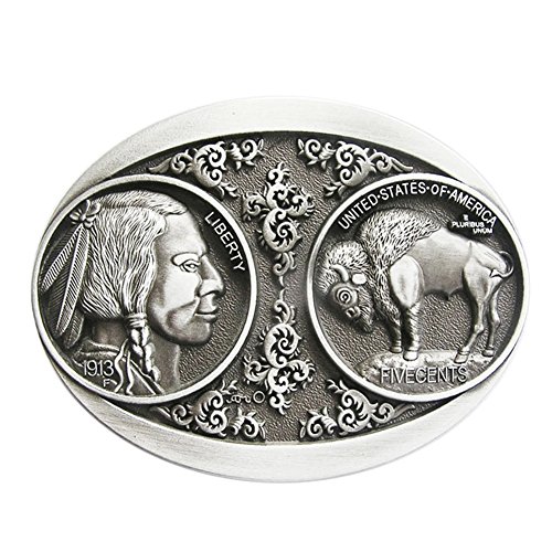 Urban Backwoods Indian & Bison I Gürtelschnalle für Wechselgürtel Buckle Urban Backwoods Indian & Bison I Gürtelschnalle für Wechselgürtel Buckle