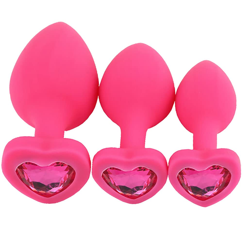 Amazon.com: 3 Set Silica Gel Butt Plug Sexual Toy Plug Anal Stimulation  Massage Tool Rhinestone Butt Plug Unisex Love Gift for Your Lover : Health  & Household