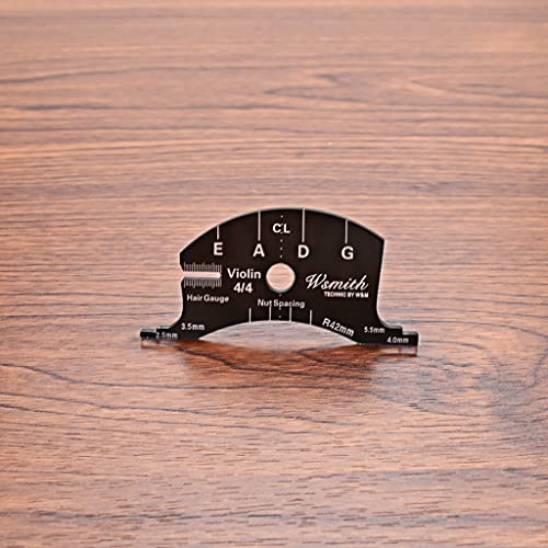 Alnicov Geigenbrücken Reparatur Referenz Werkzeug Griffbrett Schaber Herstellung Vorlage Werkzeug 4/4 Schwarz