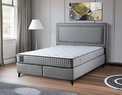 Ottomanson Twin 8" Firm Hybrid Mattress - Made in USA - Designed for Young Adults - Durable Support & Comfort - CertiPUR-US Foam - Fiberglass-Free - Bed in a Box