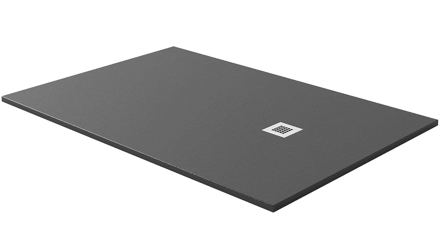 Slate Effect Shower Tray Black Square Rectangle Wet Room 30mm Low Profile (1700 L x 800 W mm)