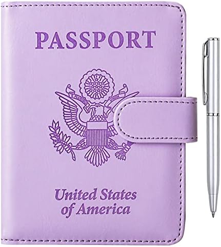 TIGARI Passport Holder Wallet, Travel Essentials Passport and Vaccine Card Holder Combo, Leather Travel Wallet Rfid Blocking for Men Women, Passport Cover Protector with Waterproof Card Slot