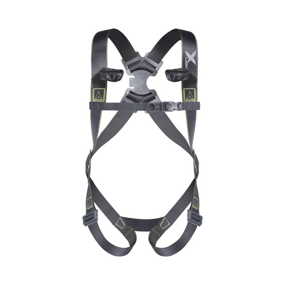 Imbracatura di sicurezza anticaduta leggera 580gr 2 punti di ancoraggio dorsale e sternale Deltaplus HAR22X EXTREME LIGHT - S-L, Nero