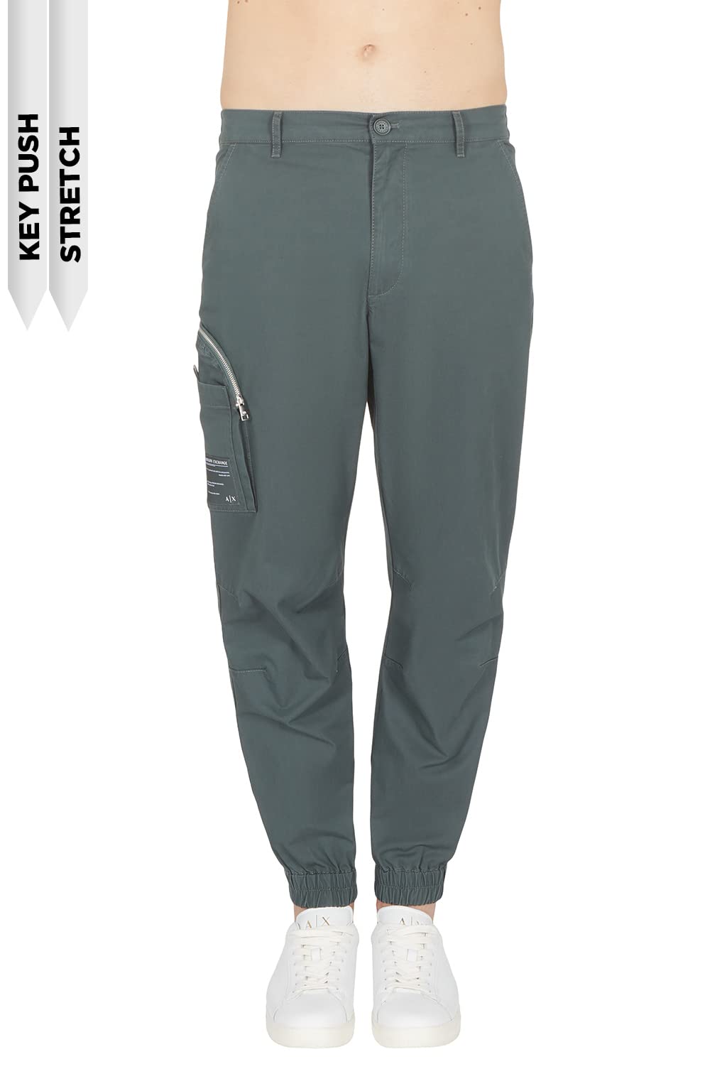 Armani Exchange Single Side Zip Pocket with Logo Label - Pantalones Hombre