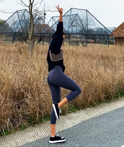 Image of GAYHAY High Waisted Capri Leggings for Women - Soft Slim Yoga Pants for Running Cycling Workout