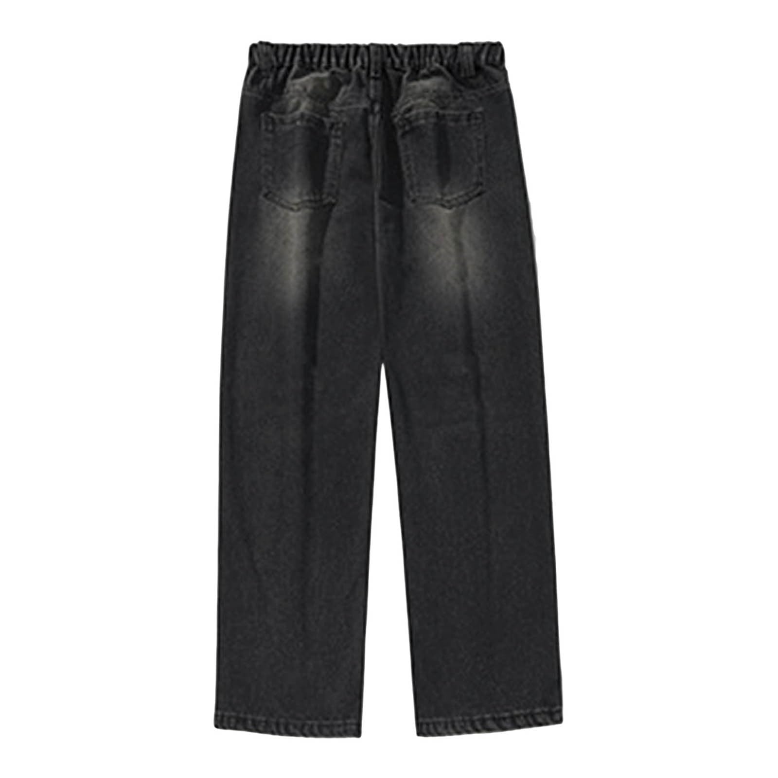 Pantalones Hombre Vaqueros-Pantalones Vaqueros Casuales para Hombre, Estilo, Lavados, semielásticos, con Textura Suelta, Bordados, Rectos