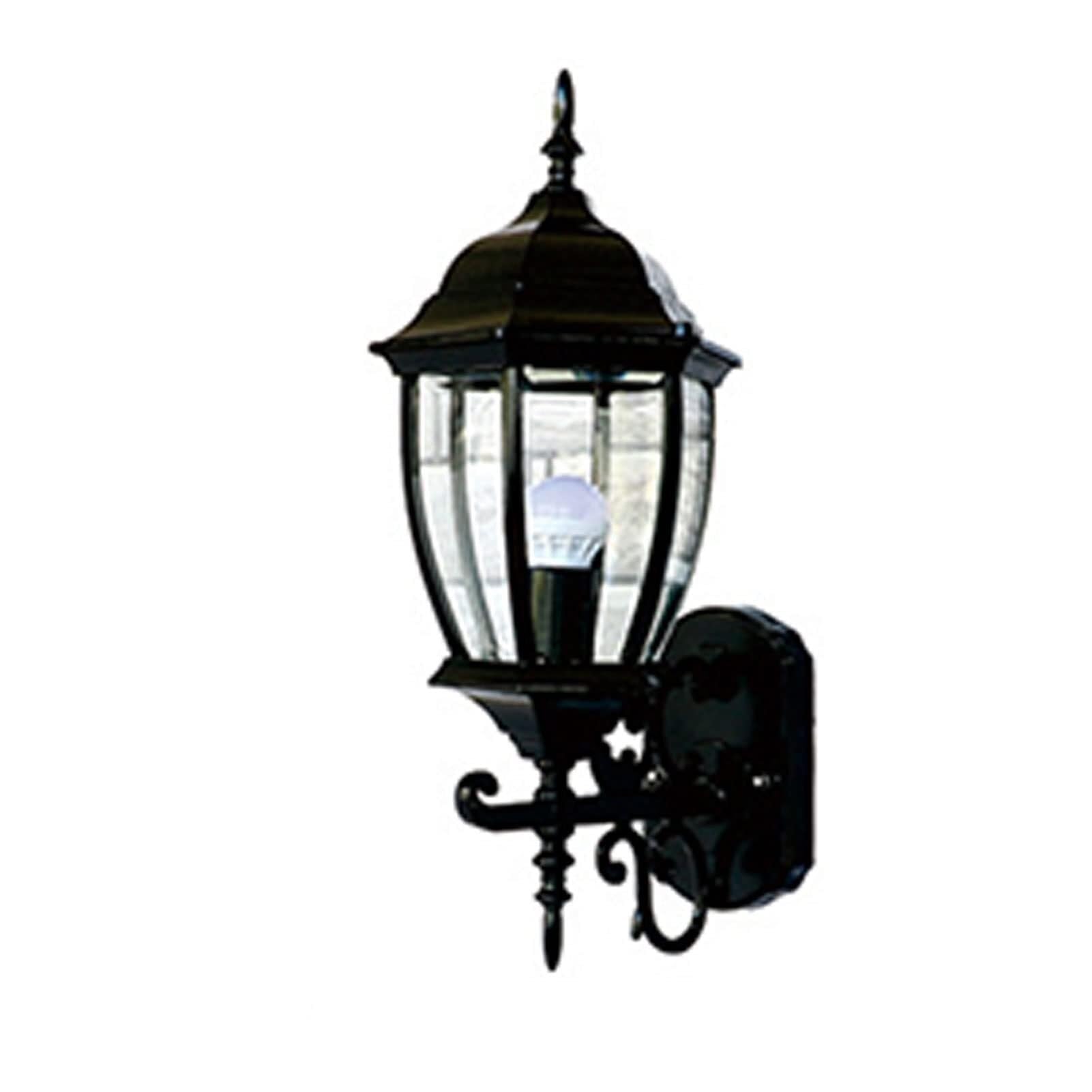 Outdoor Wall Lights Vintage Outdoor Wall Light Waterproof Glass Lamp Aluminum Exterior Sconces for Porch Hallway Courtyard Durable Porch(Black)