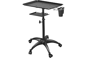 Salon Tray Cart with Adjustable Height