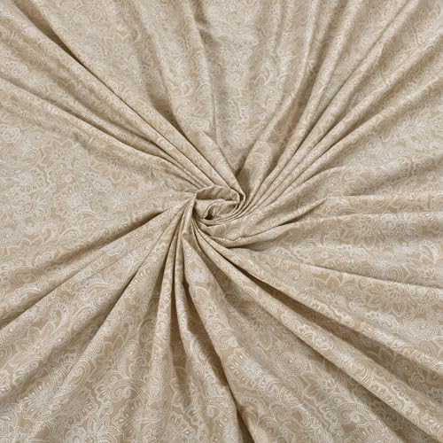 Image of Huesland 210 TC Pure Cotton Premium Bedsheet for Double Bed King Size with 2 Pillow Covers | 108x108 inches | Heritage Paisley
